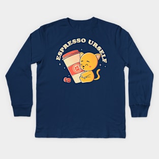 Espresso Urself Kids Long Sleeve T-Shirt